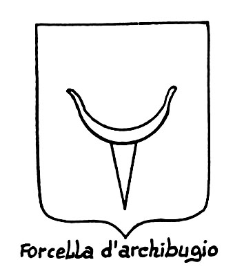 Imagen del término heráldico: Forcella d'archibugio